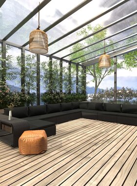 VidaXL 11-delige Loungeset met kussens poly rattan zwart