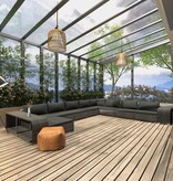 VidaXL 11-delige Loungeset met kussens poly rattan grijs