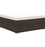 VidaXL 8-delige Loungeset met kussens poly rattan bruin