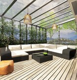 VidaXL 10-delige Loungeset met kussens poly rattan zwart