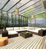 VidaXL 10-delige Loungeset met kussens poly rattan bruin