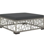VidaXL 5-delige Loungeset met kussens poly rattan grijs