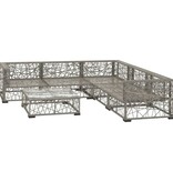 VidaXL 6-delige Loungeset met kussens poly rattan grijs