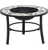 VidaXL Vuurschaal mozaïek 68 cm keramiek groen
