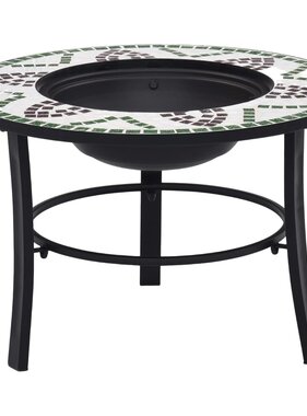 VidaXL Vuurschaal mozaïek 68 cm keramiek groen