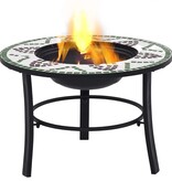 VidaXL Vuurschaal mozaïek 68 cm keramiek groen