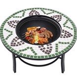 VidaXL Vuurschaal mozaïek 68 cm keramiek groen