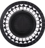 VidaXL Vuurschaal mozaïek 68 cm keramiek zwart en wit
