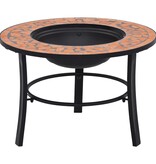 VidaXL Vuurschaal mozaïek 68 cm keramiek terracottakleurig