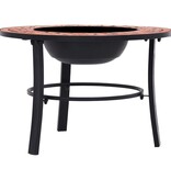 VidaXL Vuurschaal mozaïek 68 cm keramiek terracottakleurig