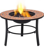 VidaXL Vuurschaal mozaïek 68 cm keramiek terracottakleurig