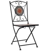 VidaXL Bistrostoelen mozaïek 2 st oranje en grijs
