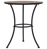 VidaXL Bistrotafel mozaïek 60 cm keramiek oranje en grijs