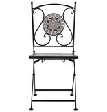 VidaXL Bistrostoelen mozaïek 2 st grijs