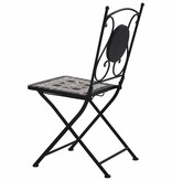 VidaXL Bistrostoelen mozaïek 2 st grijs