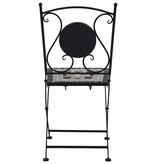 VidaXL Bistrostoelen mozaïek 2 st grijs