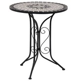 VidaXL Bistrotafel mozaïek 60 cm keramiek grijs