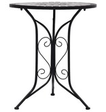 VidaXL Bistrotafel mozaïek 60 cm keramiek grijs