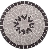 VidaXL Bistrotafel mozaïek 60 cm keramiek grijs