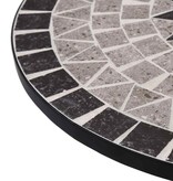 VidaXL Bistrotafel mozaïek 60 cm keramiek grijs