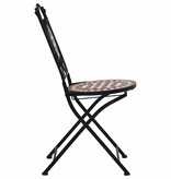 VidaXL Bistrostoelen mozaïek 2 st keramiek bruin