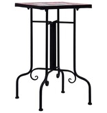 VidaXL Bijzettafel mozaïek keramiek terracottakleurig en wit