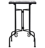 VidaXL Bijzettafel mozaïek keramiek zwart en wit