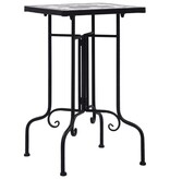 VidaXL Bijzettafel mozaïek keramiek zwart en wit