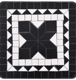VidaXL Bijzettafel mozaïek keramiek zwart en wit