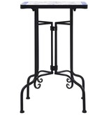 VidaXL Bijzettafel mozaïek keramiek blauw en wit