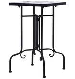 VidaXL Bijzettafel mozaïek keramiek blauw en wit