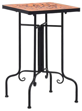 VidaXL Bijzettafel mozaïek keramiek terracottakleurig