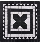 VidaXL Bistrotafel mozaïek 60 cm keramiek zwart en wit