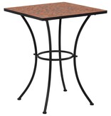 VidaXL Bistrotafel mozaïek 60 cm keramiek terracottakleurig