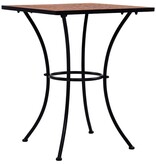 VidaXL Bistrotafel mozaïek 60 cm keramiek terracottakleurig