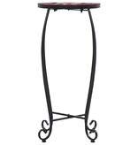 VidaXL Bijzettafels mozaïek 3 st keramiek terracottakleurig en wit