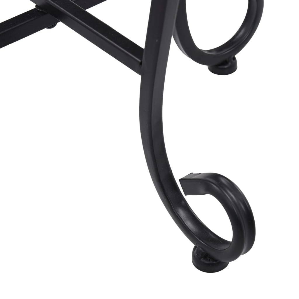 VidaXL Bijzettafels mozaïek 3 st keramiek zwart en wit