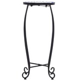 VidaXL Bijzettafels mozaïek 3 st keramiek blauw en wit