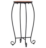 VidaXL Bijzettafels mozaïek 3 st keramiek terracottakleurig