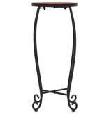 VidaXL Bijzettafels mozaïek 3 st keramiek terracottakleurig