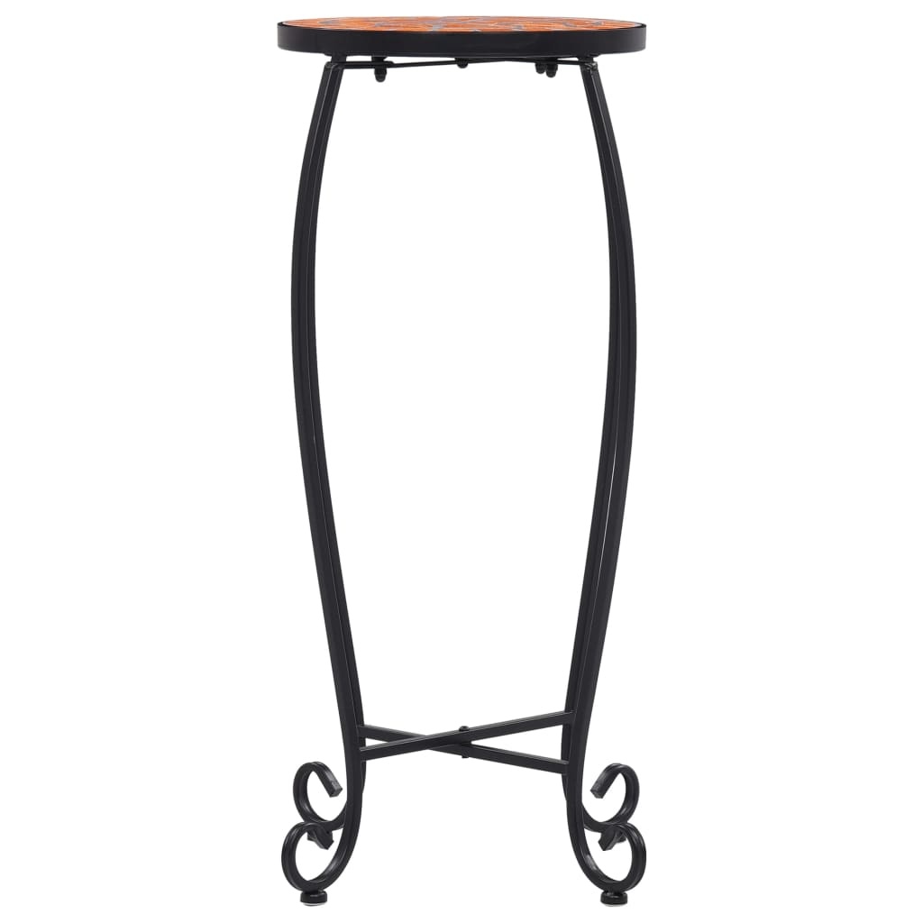 VidaXL Bijzettafels mozaïek 3 st keramiek terracottakleurig