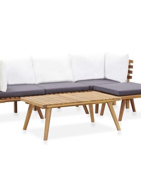 VidaXL 5-delige Loungeset massief acaciahout