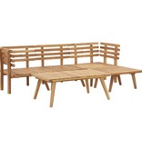 VidaXL 5-delige Loungeset massief acaciahout