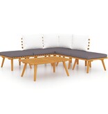 VidaXL 6-delige Loungeset massief acaciahout