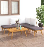 VidaXL 6-delige Loungeset massief acaciahout