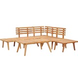 VidaXL 6-delige Loungeset massief acaciahout