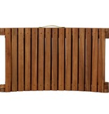 VidaXL Ligstoel met kussen massief acaciahout donkergrijs