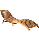 VidaXL Ligbed massief acaciahout bruin