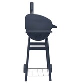 VidaXL Houtskoolbarbecue roker met onderschap zwart