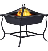 VidaXL Vuurplaats 42x42x45 cm staal zwart